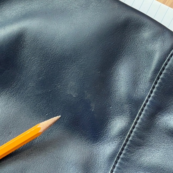 Genuine Coach navy LEATHER crossbody bag with woven straps - Picture 5 of 6